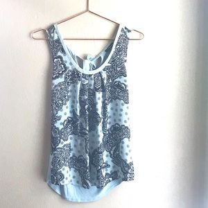 Blue TankTop with Tie